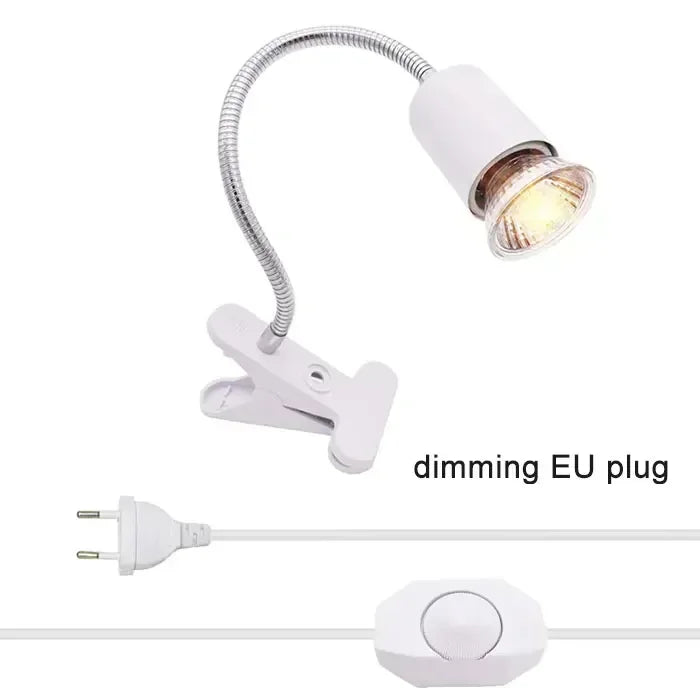 Reptile & Aquarium Heat Lamp (50W, Adjustable Gooseneck, Clip-On)