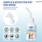 Pet Ear Cleaner Drops 60 ml Ultra-Soft Tip Non-Irritating Ear Wax Remover Deodorizing Soothing Gentle Ear Canal Hygiene Care