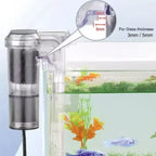 Mini USB Wall-Mounted Aquarium Waterfall Filter (Small Fish Tank, Silent, Clip-On)