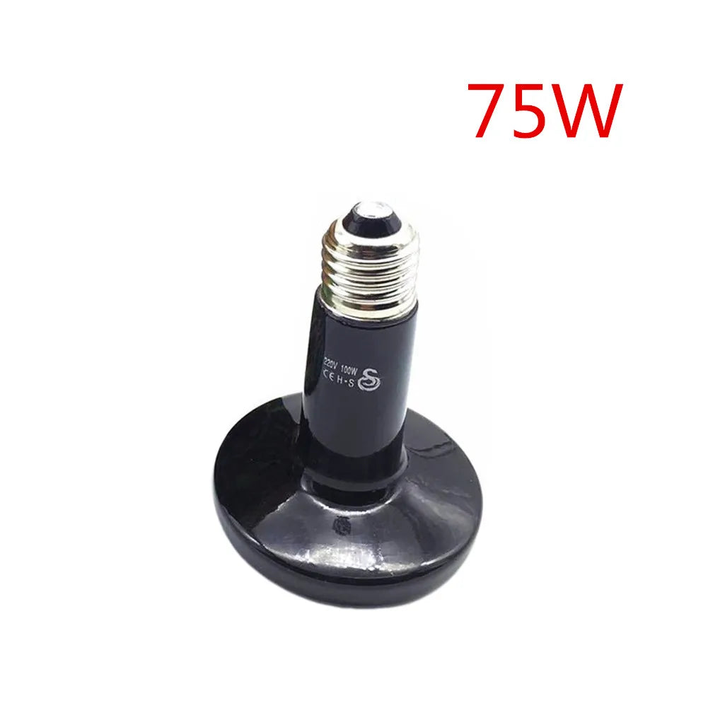 1 Pc Reptile Pet Heating Lamp 25W/50W/75W/100W/150W/200W Ceramic Pet Farm Reptile Poultry Heating Temperature Control Lamp