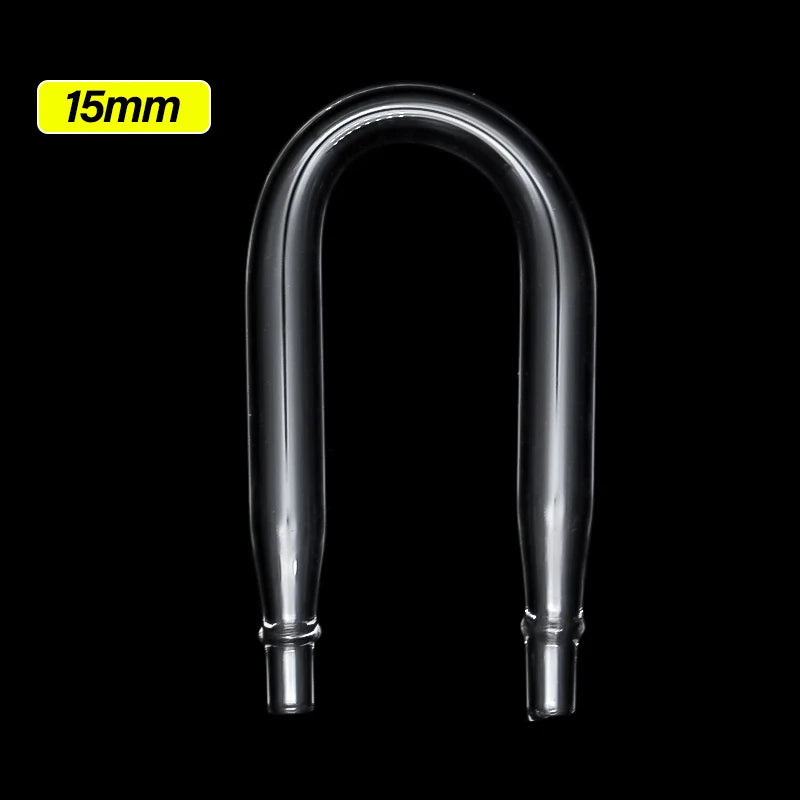 Aquarium U-Shaped Glass CO2 Tube Connector (Air Pipe Check Valve, CO2 Diffuser Accessory)