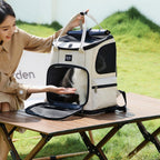 Pet Carrier Backpack Zippered Mesh Pet Carrier Backpack Water-Resistant Easy to Clean for Travel
