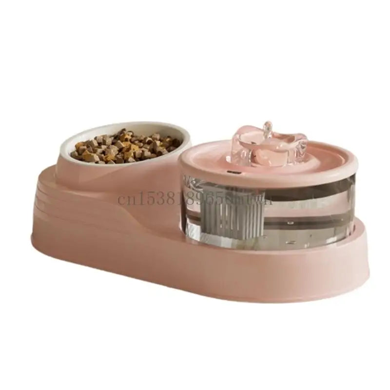 Healthiness Pet Water Station Suit Wireless Cats Water Fountains Big Capacity B03D