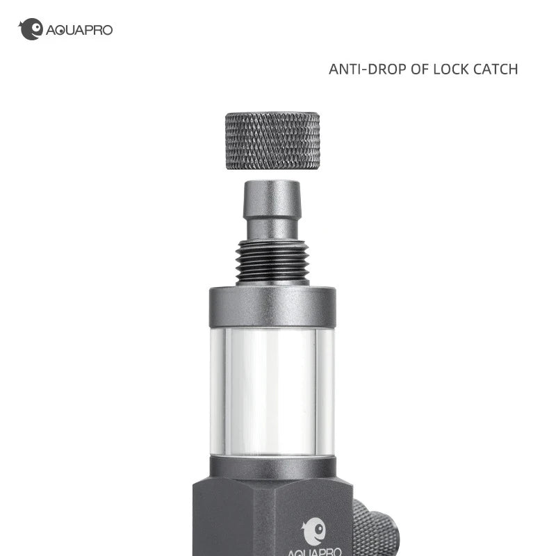 AQUAPRO External CO2 Atomizer Diffuser (Aluminum, Planted Tank, Fine Mist)