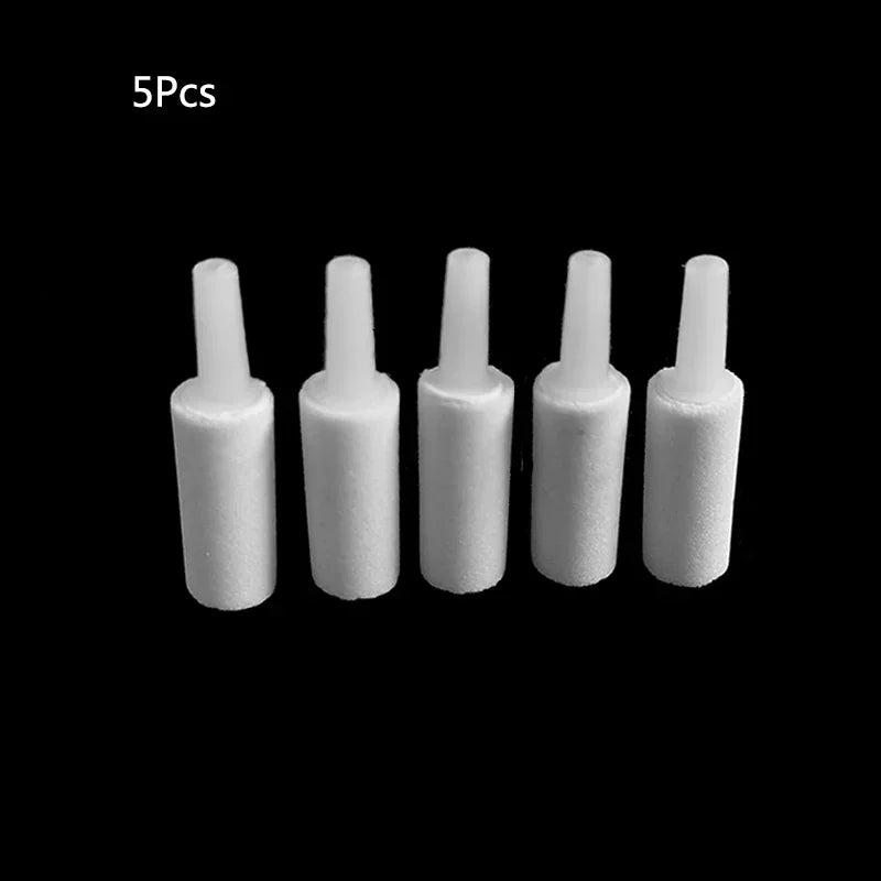 Mineral Bubble Air Stones for Aquariums (5-Pack, Round, Aerator & Hydroponics)