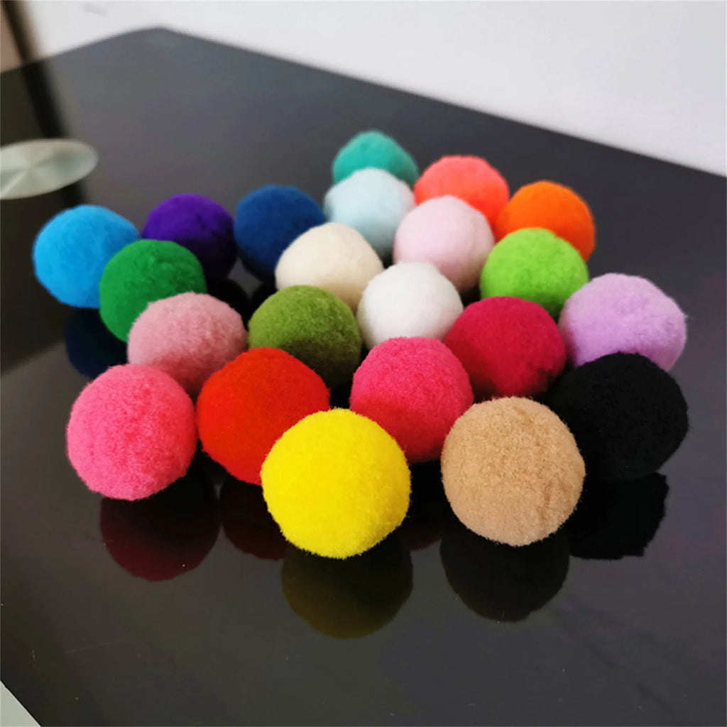 Soft Pompom Cat Ball Toys (30-Pack)