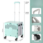 Pet Cart Small and Medium Sized Dog Lightweight Foldable Teddy Corgi Cat Walking Dog Out Lightweight Hand Push Scooter