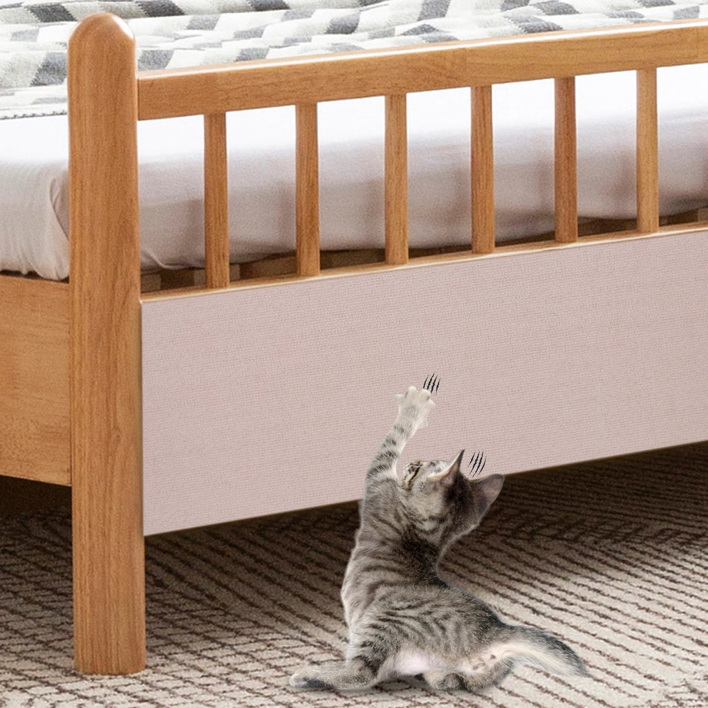 Self-Adhesive Cat Scratch Mat — Trimmable Wear-Resistant Furniture Protector Claw Pad for Couch & Sofa
