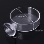 Fish Tank Feeder Aquarium Shrimp Acrylic Feeding Bowl Clear Dish Tray Container Feeders Aquarium Round Fish Shrimp Feeding