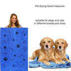 1pcs Quick-Drying Microfiber Dog Towel Absorbent Pet Bath Product Fiber Quick-drying Bath Towel Car Wiping Cloth Pet Supplies