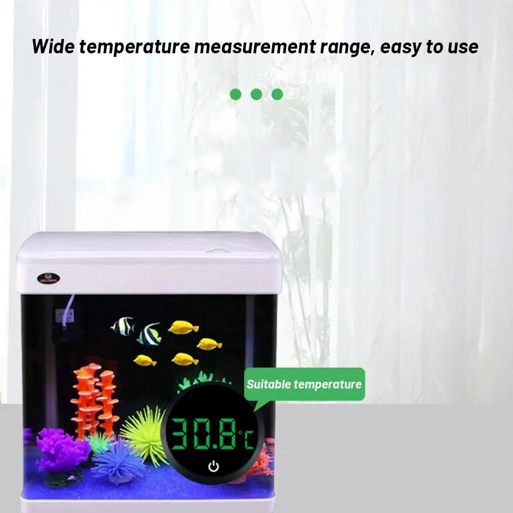 Cordless Digital Aquarium Thermometer LED Display Electronic Fish Tank Water Temperature Measurement Control Temp Meter Gauge