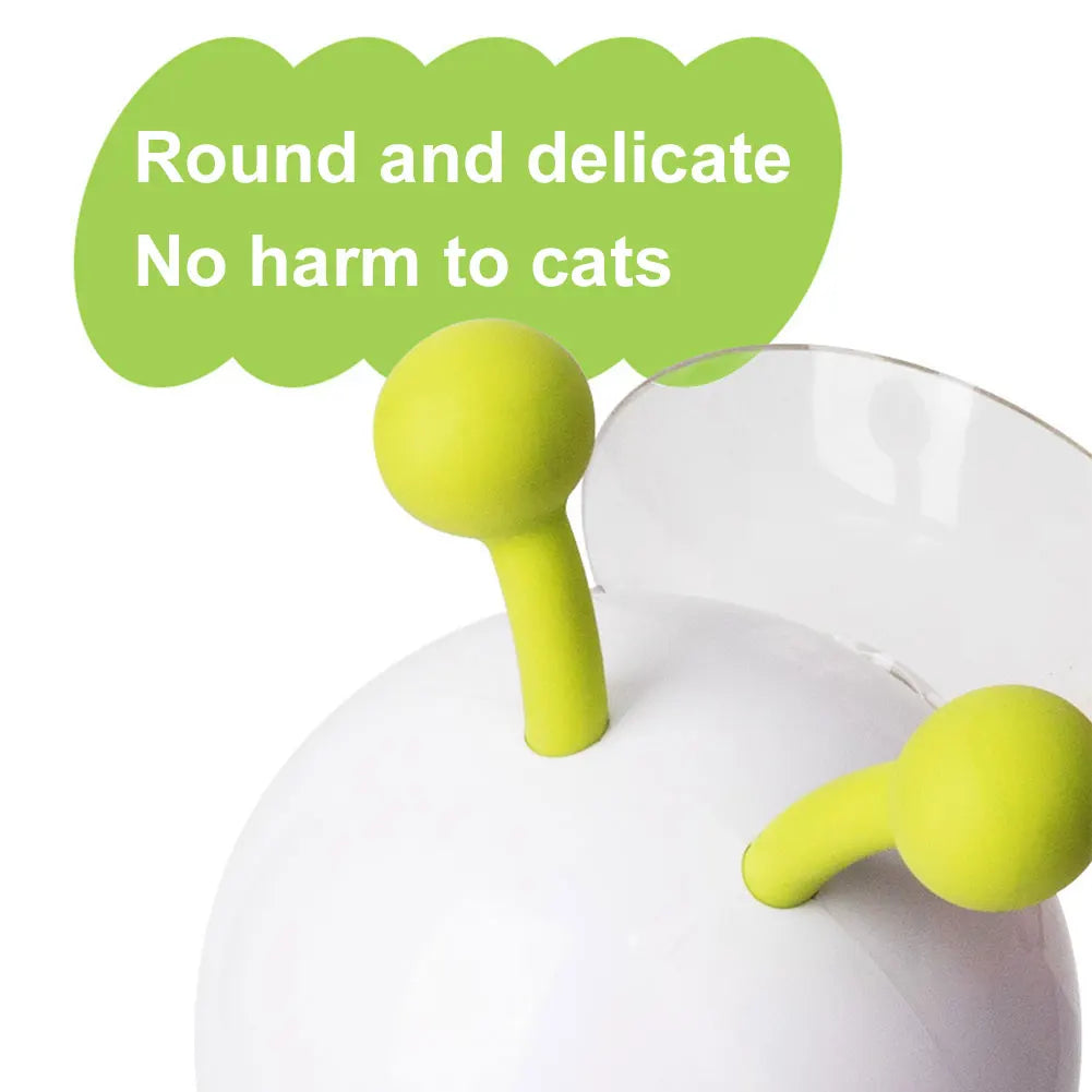 Rechargeable Motion-Activated Caterpillar Cat Teaser with Feather Tail — Intelligent Interactive Toy