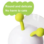 Rechargeable Motion-Activated Caterpillar Cat Teaser with Feather Tail — Intelligent Interactive Toy