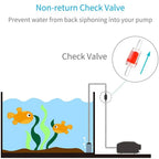 Aquarium Air Pump One-Way Check Valves (10pcs, Non-Return, Prevents Back-Siphon)