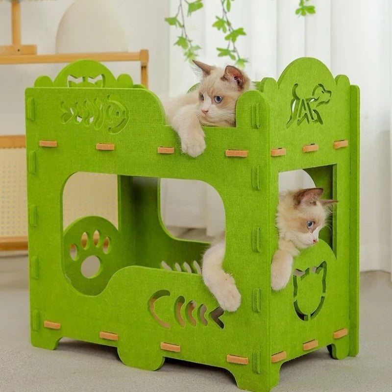Two-Layer Tree Hole Cave Bed for Cats & Dogs (Eco-Friendly)