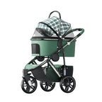 Load Bearing 30kg Pet Stroller High Landscape Dog Stroller Cat Stroller Outdoor Dog Walking Cart Folding and Stretching Handle