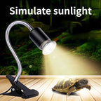 Reptile & Aquarium Heat Lamp (50W, Adjustable Gooseneck, Clip-On)