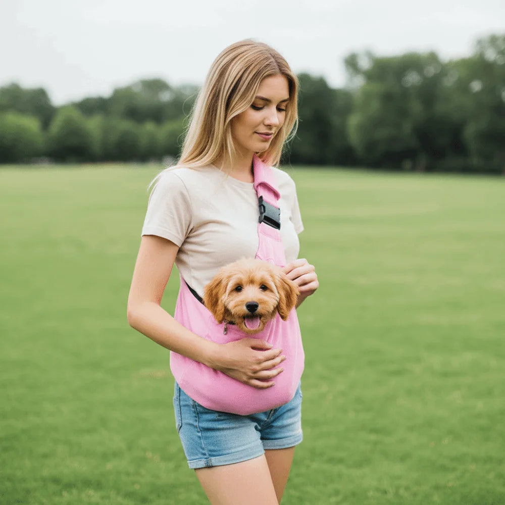 Double Sided Pet Carrier Bags Adjustable Strap Comfortable Pet Messenger Bag with Safety Harness Large Capacity Pet Shoulder Bag