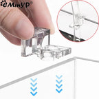Acrylic Fish Tank Glass Clips (4pcs, 5.5–15mm Wall Thickness, Aquarium Lid Support Clamps)