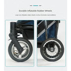 Pet Stroller for Large Dogs and Multiple Cats, Spacious Dog Cat Carrier, Durable Pet Travel Cart, Outdoor Walking Jogging
