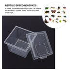20 Pcs Reptile Enclosure Tank Clear Box Small Cage Plastic Container Feeding Snake Lizard Terrarium Insect Breeder Pet
