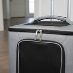 Rolling Pet Carrier Quiet Wheels Feline Carrier Suitcase Feline Travel Bag Multiple Carrying Options Easy to Clean for Outdoor