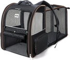 Large Cat Backpack Carrier Expandable Foldable Pet Carrier Backpack for Small Dogs Puppy Medium Cats Fit Up to 18 Lbs for Travel