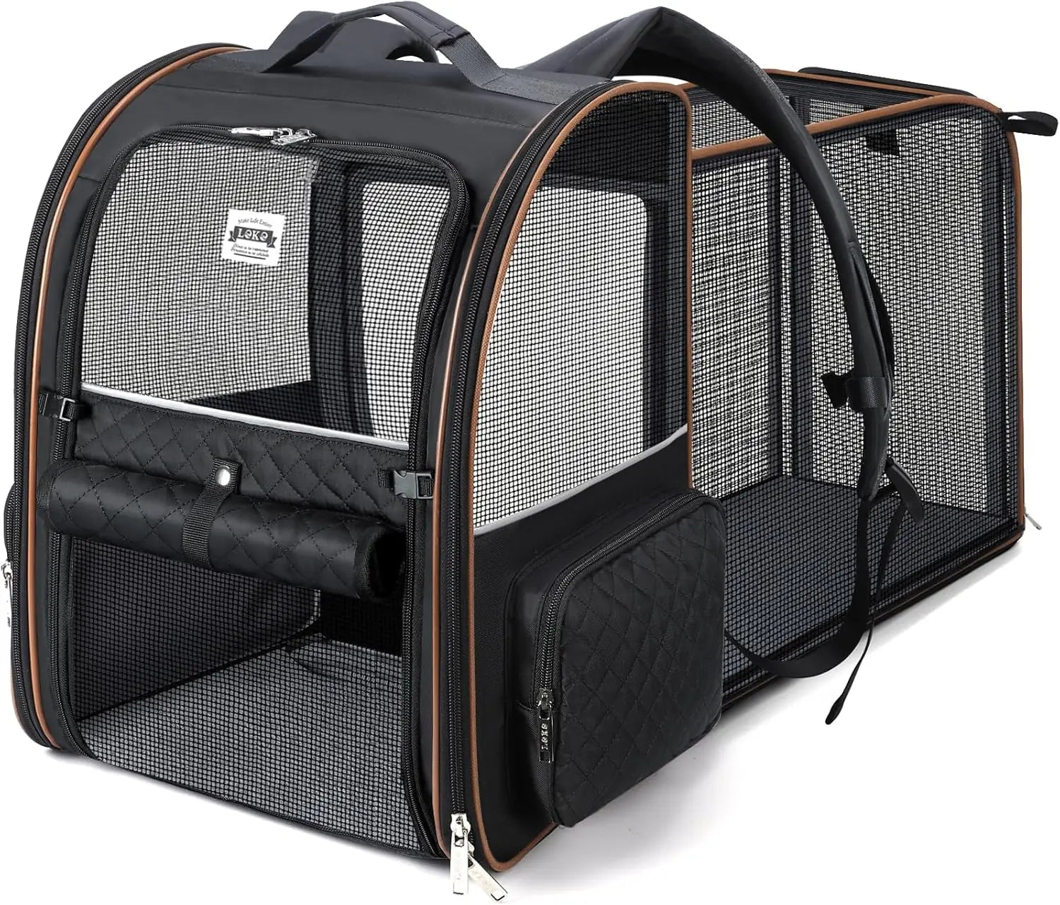 Large Cat Backpack Carrier Expandable Foldable Pet Carrier Backpack for Small Dogs Puppy Medium Cats Fit Up to 18 Lbs for Travel