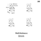 Acrylic Fish Tank Glass Clips (4pcs, 5.5–15mm Wall Thickness, Aquarium Lid Support Clamps)