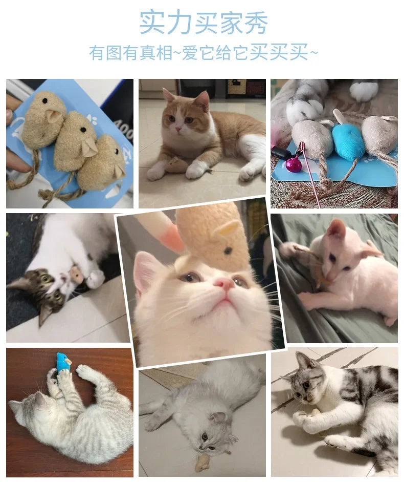 Soft Fleece Simulation Mouse Catnip Toy — Teeth Cleaning Interactive Play Toy for Cats & Kittens