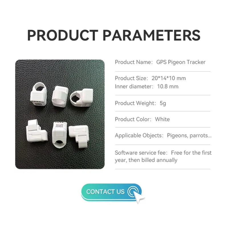Pigeon GPS Racing Tracker Ring - Real-Time Electronic Positioning for Racing & Training Birds