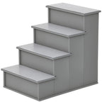 PawHut Pet Stairs with Cushioned Cover (15.75x23.25x21.25in, Grey)