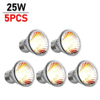1/2/5/10PCS UVA +UVB Reptile Heating Light Bulb 25/50/75W Snake Turtle Pet Full Spectrum Basking UV Light Bulbs For Amphibians