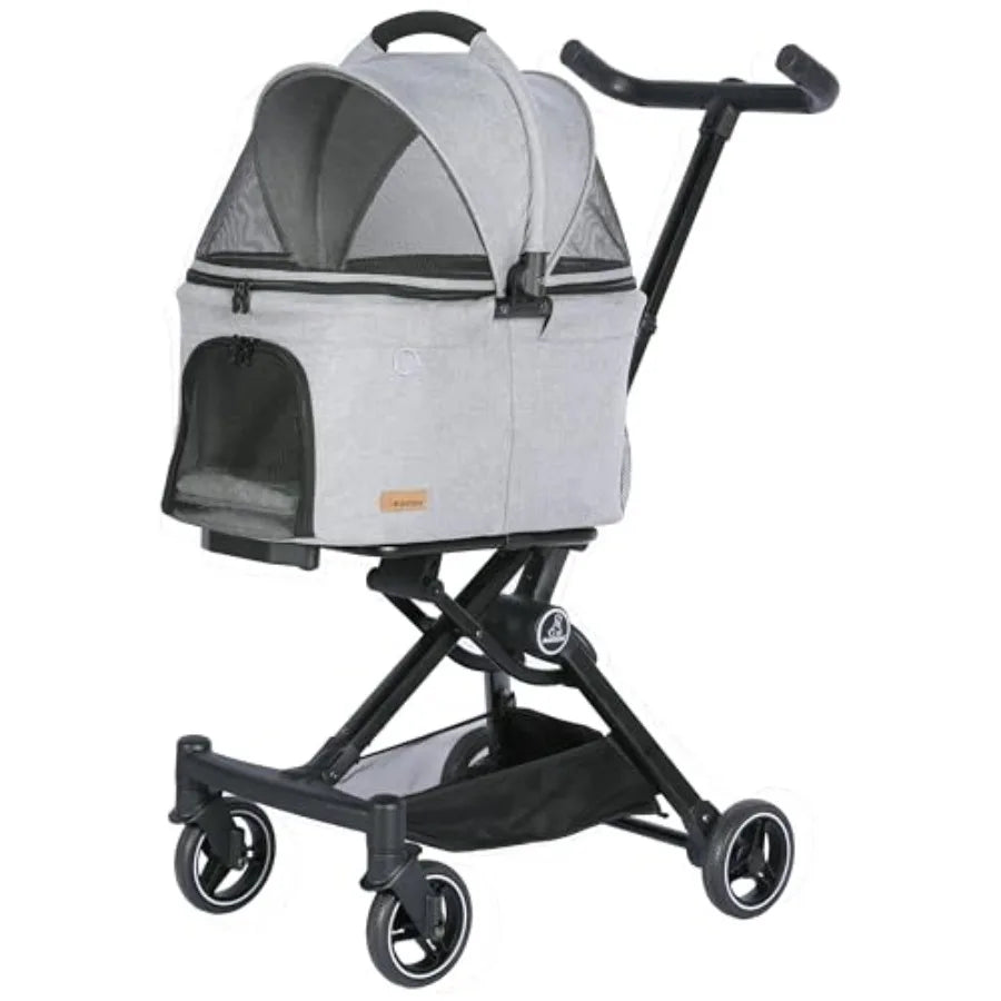 ROODO 2026 Upgraded Version 3 in 1 Dog Cat Stroller with Detachable Carrier Lightweight Folding Portable All Terrain Pet Travel