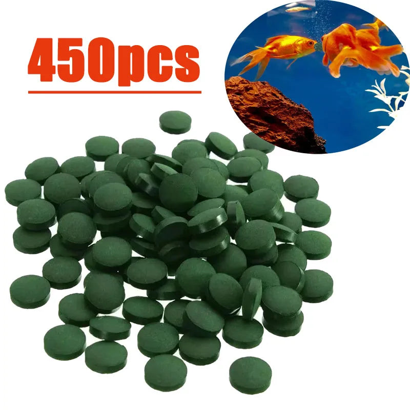 Tropical Fish Spirulina Pellet Tablets (50–650pcs, High Protein, Blended Nutrition Diet)