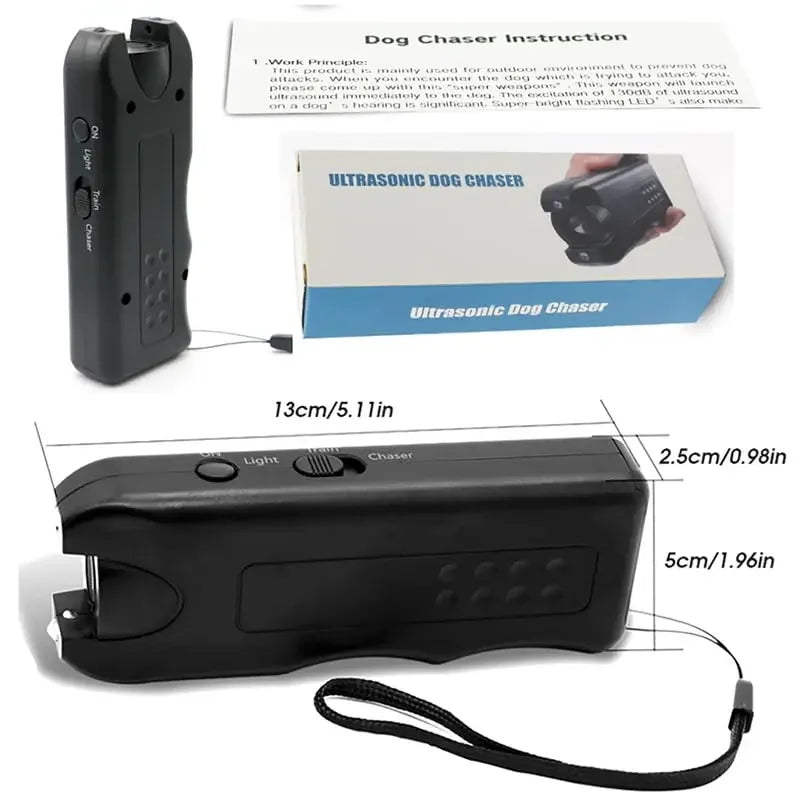 Portable 3-in-1 Ultrasonic Dog Deterrent