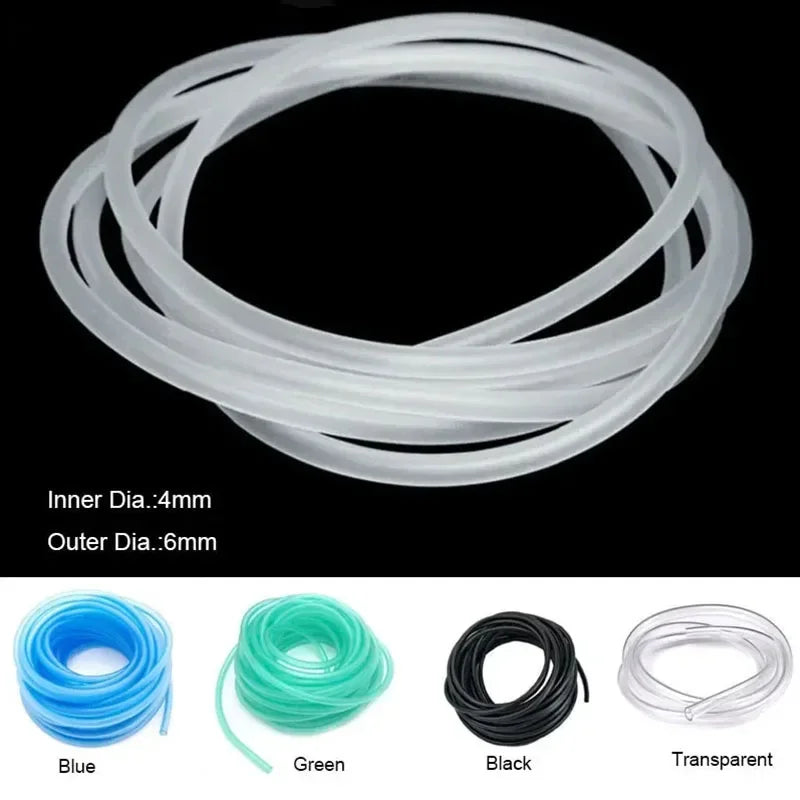 Aquarium Air Pump Oxygen Hose Tubing (4×6mm, 1–10m Lengths, Flexible Airline Tube)