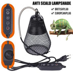 Reptile Heat Lamp Shade Pet Heater Guard Timeable Heat Lamp Anti-Scalding Preservation Infrared Ceramic Heat Lamp Lizard Turtle