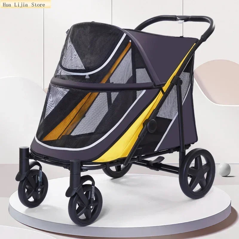 Multi Functional Pet Cart Lightweight And Foldable Multiple Cats Dogs And Outdoor Carts
