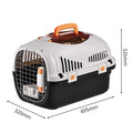 Pet Carrier with Skylight, Portable Cat and Dog Travel Crate, Fashionable Airline Approved Pet Kennel for Small Animals