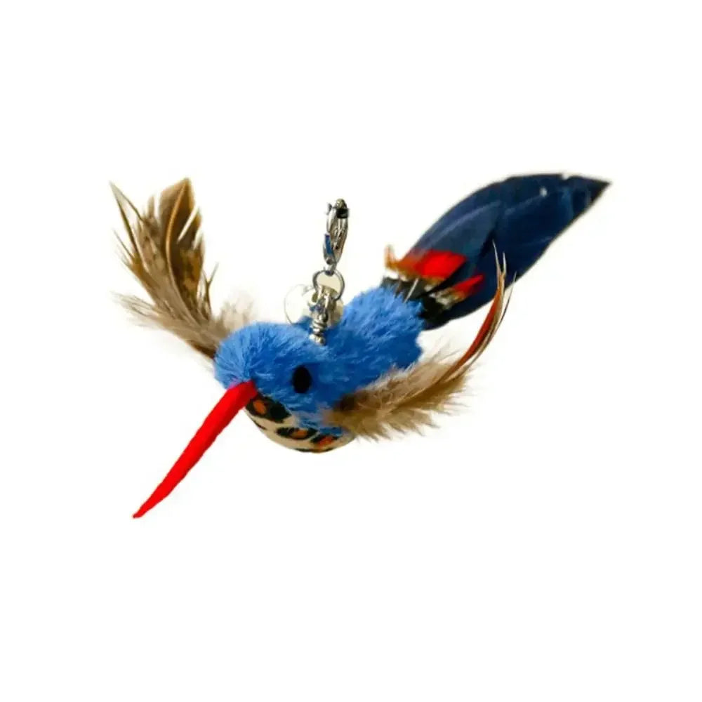 Plush Bird Cat Teaser Wand with Suction Cup