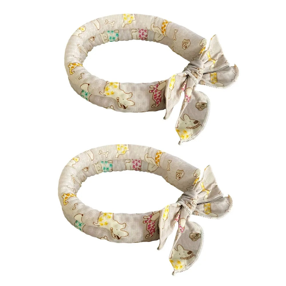 Pet Cooling Ice Scarf 2-Pack (Reusable, Fast-Cooling, Adjustable)