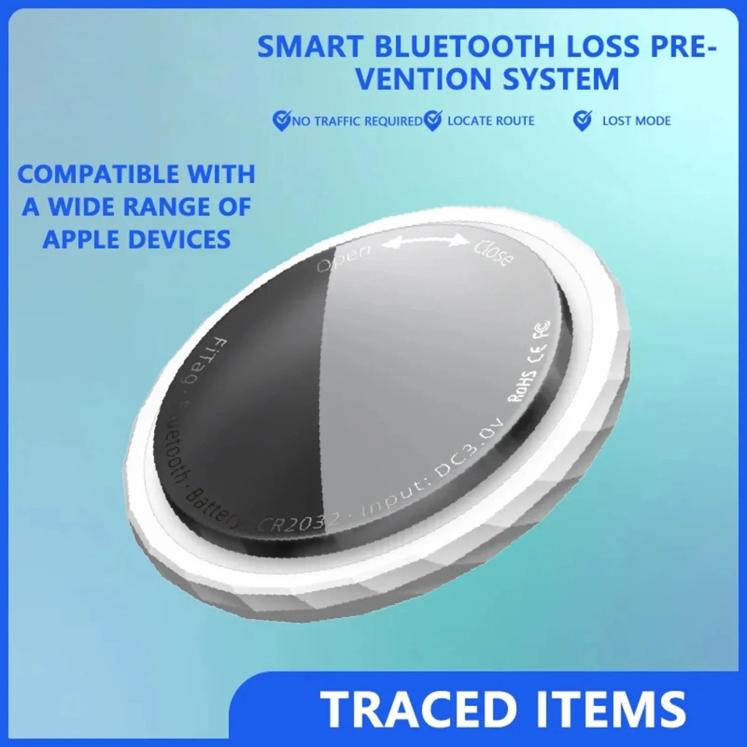 Mini AirTag-Sized GPS Locator for Cats & Dogs - Find My Compatible (32×8mm)