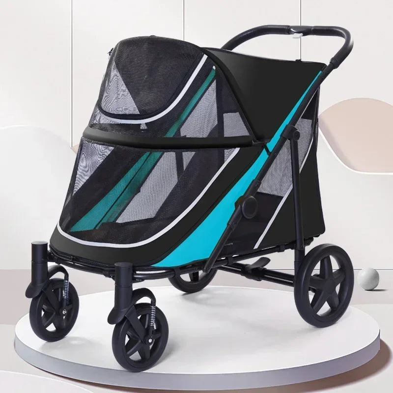 Multi Functional Pet Cart Lightweight And Foldable Multiple Cats Dogs And Outdoor Carts