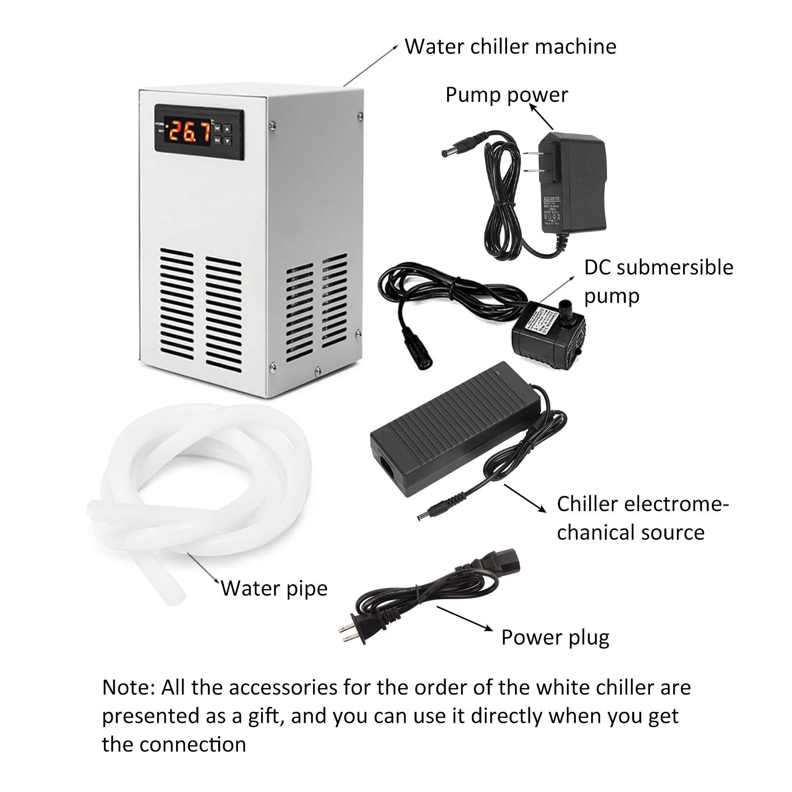 Aquarium Water Chiller Cooling System (72W, Constant Temperature, Fish Tank)