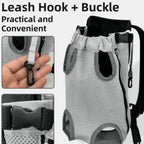 Breathable Mesh Pet Front Bag Adjustable Strap Portable Dog Front Carrier Double Shoulder Lightweight Pet Carrier Backpack