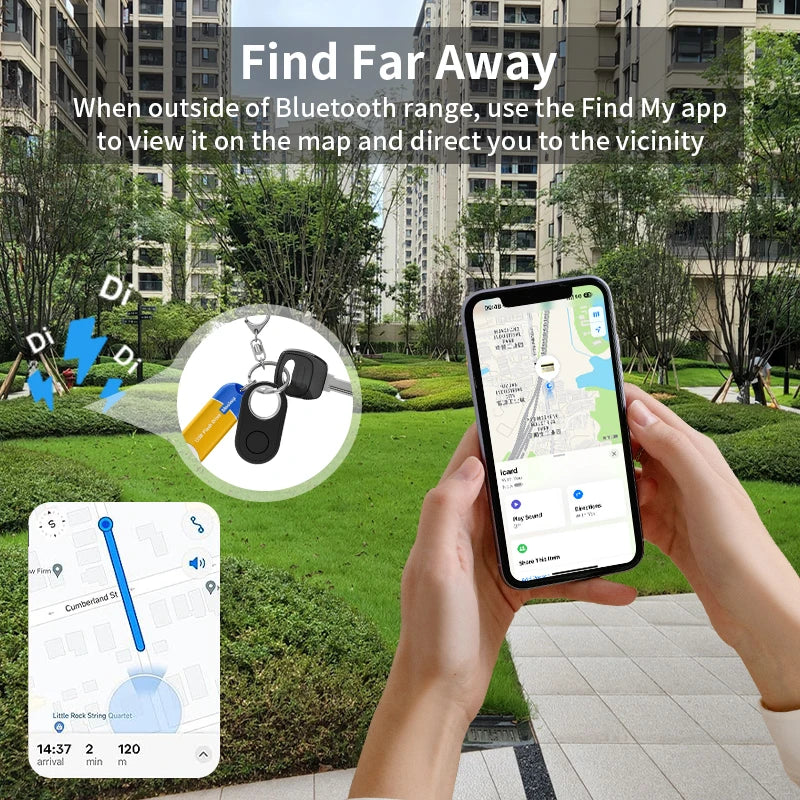 Apple Find My Compatible Collar Attachment Smart Tracker Tag - Bluetooth Real-Time Sound Positioning for Pets
