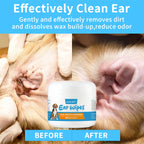 Dog Cat Ear Cleaning Wipes Gentle Non-Irritating Disposable Removes Wax Odor Control Lint Free Travel Friendly All Breeds Daily