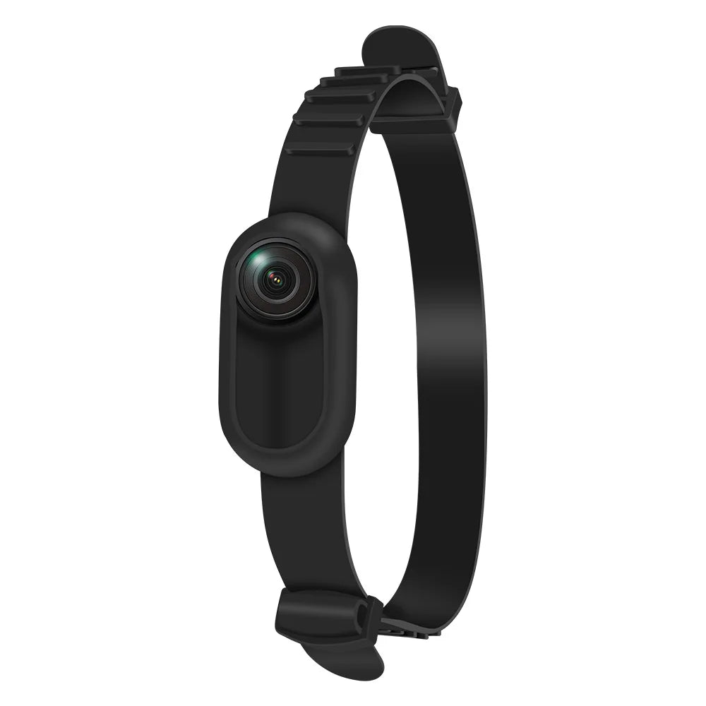 HD 1080P Wireless Pet Collar Camera with Magnetic Mount - No WiFi Needed Mini Body Sport Cam for Cats & Dogs