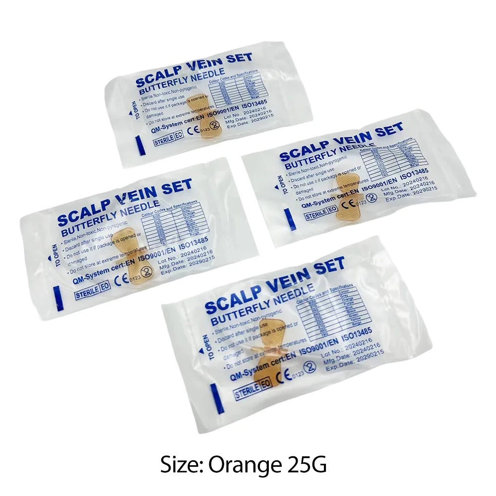 Double-Wing Blood Infusion Needles, Bulk Lot (50-Pack)